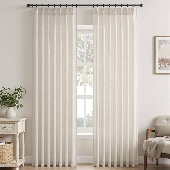 Pinch Pleated 92 Inch Curtains 2 Panels - Image 9