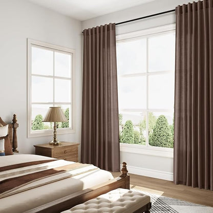 Cappuccino Linen Curtains 80 Inch Length - Image 6