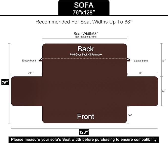 U-NICE HOME Reversible Sofa Cover Couch Cover - Image 6