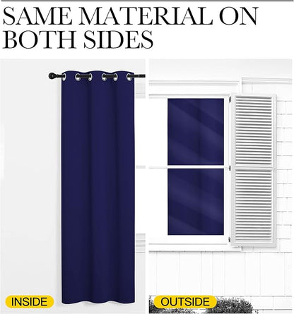 NICETOWN Navy Blue Blackout Curtains 78 inches Length - Image 5