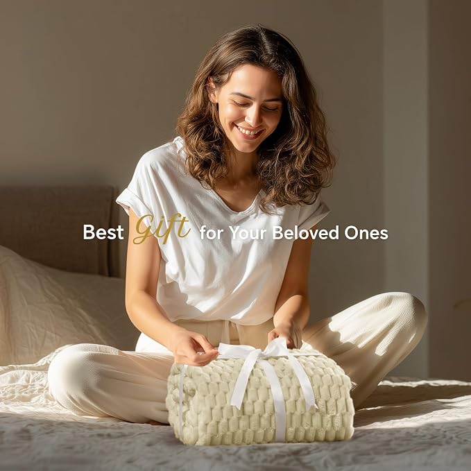 BEDELITE Almond Throw Blanket for Couch, Soft Cozy Gifts for Women, 50 * 60 | - Image 2