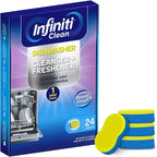 Dishwasher Cleaner and Deodorizer Tablets - Deep Clean Dishwasher Cleaner Tablets, Septic Safe, Natural Limescale Remover - Compatible with All Models (24 Pack)