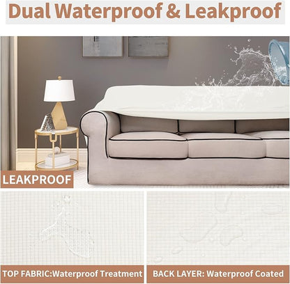 Easy-Going 100% Waterproof Oversized Chair Couch Cover, Stretch Sofa Cover | - Image 3