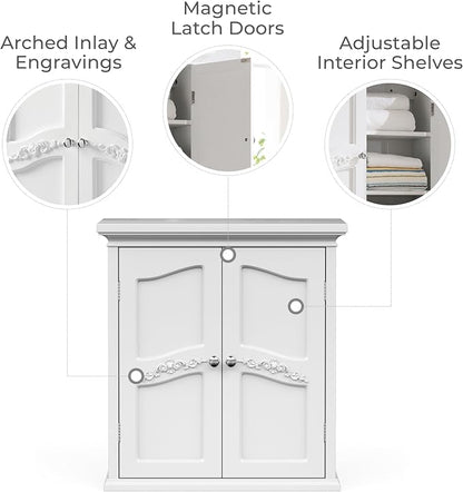 Teamson Home Versailles 22" x 24" Bathroom Wall Cabinet - Image 3