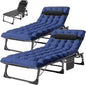 ABORON 2PK Heavy Duty Tanning Chair, 5-Gear Outdoor Folding Chaise Lounge Chair by ABORON
