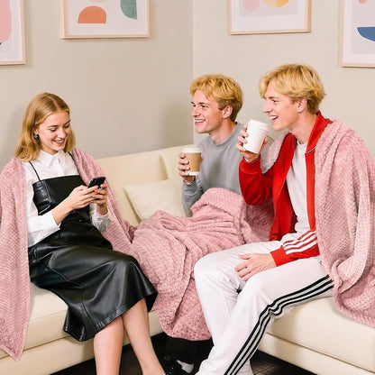 4 Pack Fleece Throw Blankets 50x60 Inches - Image 2