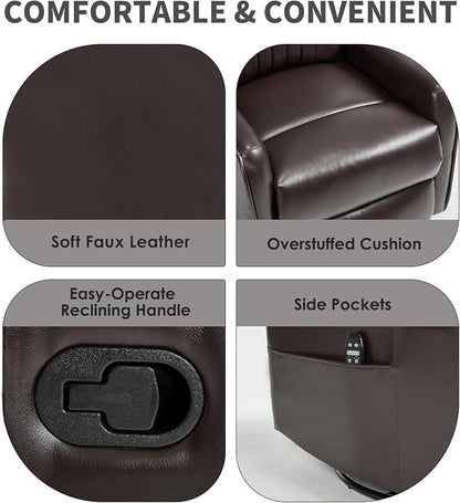 Trustyue Swivel Rocker Recliner Chair, 360° Swivel Recliner - Image 5