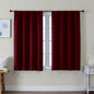 Simplebrand Ava Burgundy Short Blackout Curtains by Simplebrand