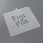 Wedding Cookie Cutter and Stencil Set Bundle Miss to Mrs Bachelorette Wedding Bridal Plaque Cookie Cutter or Stencil (Miss to Mrs)