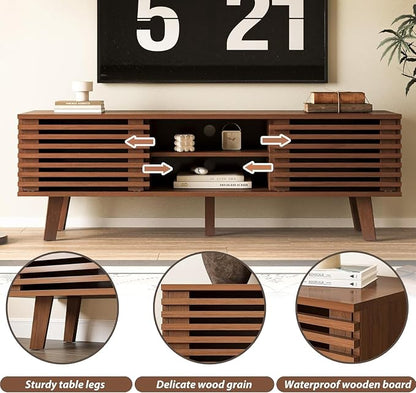 MAISONARIA Living Room Table Sets of 2, Mid Century Coffee Table & Dresser TV - Image 6