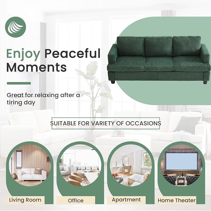 YOUDENOVA 2 Piece Set Comfy Sofa Couch, 3-Seater Sofa * 2 - Image 8