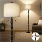 Scenekoy 65.5 Natural Real Wood Rustic Floor Lamp by SCENEKOY