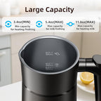 Milk Frother, 4 in 1 Electric Milk Steamer, Hot and Cold Foam Maker, 11.8 oz/350 mL Milk Warmer, Frother for Coffee Latte, Cappuccino, Hot Chocolate, 1 min Fast Frothing, Auto Shut-Off