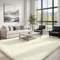 8x10 Fluffy Shag Area Rugs for Living Room Bedroom: Soft Carpet Cream White | by CarpetAddColortoYourLife