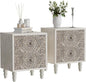 HOMPUS Fully Assembled Nightstand Set 2, 2-Drawer Farmhouse Nightstand Set of 2 by HOMPUS