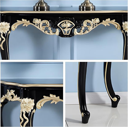 Vintage French Console Table, Wood Entryway Table - Image 6