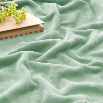 BEDELITE Fleece Blanket Soft Plush King Bed Blanket Mint Green 108"x90" | Ultra - Image 3