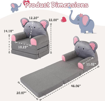 MOMCAYWEX Kids Sofa, Sherpa Couch - Image 3