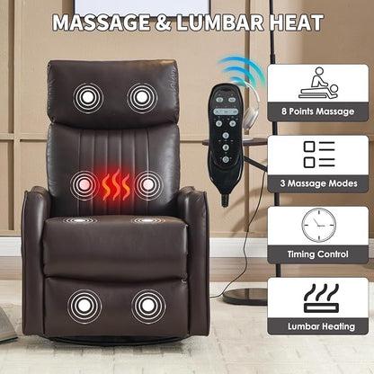 Trustyue Swivel Rocker Recliner Chair, 360° Swivel Recliner - Image 6