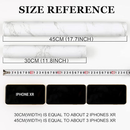 practicalWs Glossy Marble Contact Paper Granite White/Grey Kitchen Countertop - Image 8