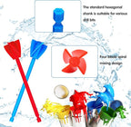 16 Pcs Epoxy Resin Mixer Paddles, Reusable Plastic Mixing Paddle Paint Stirrer for Drill, Multipurpose Helix Drill Mixer Attachment for Mixing Epoxy Resin Paint Silicone Molds, Works with Most Drills