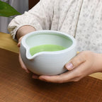 Artcome 4 Pcs Complete Matcha Tea Ceremony Kit - Bowl, Whisk, Whisk Holder, Tea Scoop - For Usucha, Koicha and Matcha Latte (White)