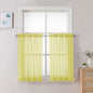 Chyhomenyc Sheer Curtains 36 inch Length 2 Panels Set, Light Filtering Voile by Chyhomenyc