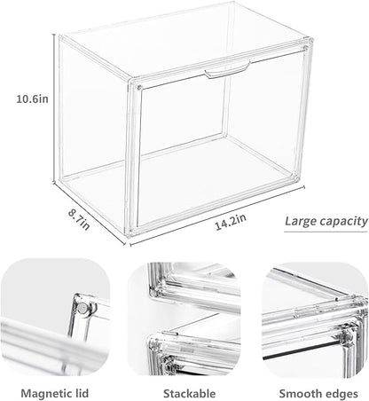 Clear Stackable Plastic Storage Bins - Image 2