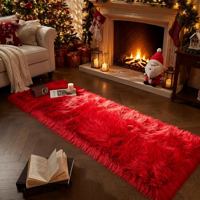 EasyJoy Ultra Soft Faux Fur Rug Fluffy Sheepskin Rug - Image 5