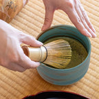 Japanese Matcha Set | Matcha Bowl with Spout | Whisk & Holder | Bamboo Scoop & Stainless Sifter | 5-Piece Traditional Matcha Kit | Designed in Japan |「Rustic Teal」