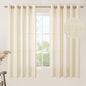 Linen Semi Sheer Curtains 63 inch Long by LAMIT