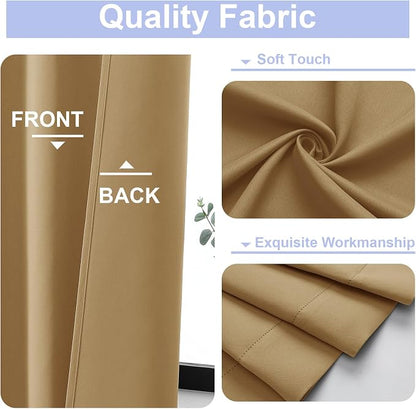 Simplebrand Ava Gold Blackout Curtains - Image 3