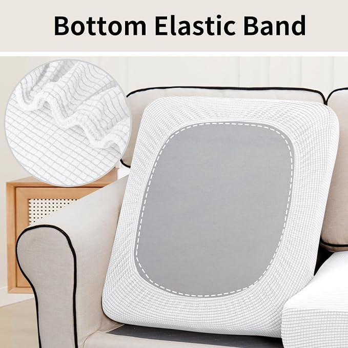 Easy-Going Stretch 2 Pieces Loveseat Couch Cushion Cover - Image 4