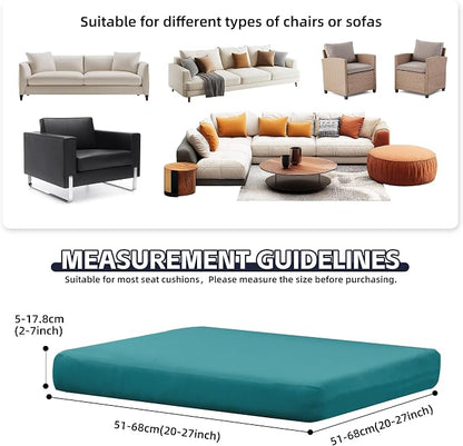 8Pcs Patio Cushion Covers, Outdoor Stretch Cushion Covers, Washable | Stretch - Image 2