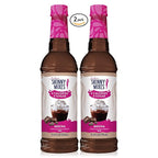 Jordan's Skinny Syrups Sugar Free Coffee Syrup, Mocha Flavor Drink Mix, Zero Calorie Flavoring for Chai Latte, Protein Shake, Food & More, Gluten Free, Keto Friendly, 25.4 Fl Oz, 2 Pack