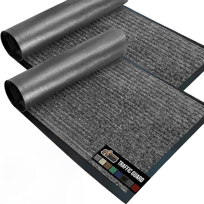 GORILLA GRIP Waterproof Traffic Guard Door Mat, 35x23 2 Pack, Indoor Outdoor by Unknown