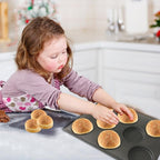Bluedrop Silicone Hamburger Bread Forms Perforated Bakery Molds Non Stick Baking Sheets Fit Half Pan Size