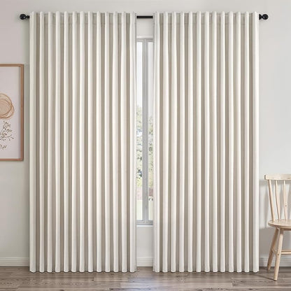 Extra Wide 100 Inch Length Blackout Curtains & Drapes 96 Inches Long 2 Panels by Topfinel