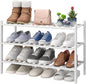 viewcare White Shoe Rack, 3-Tier Bamboo Wood Shoe Rack by VIEWCARE
