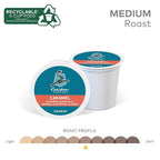 Caribou Coffee Caramel Flavored Coffee, Single Serve Keurig K-Cup Pods, Medium Roast Coffee, 96-Count Box (Pack of 4)