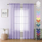 Light Purple Sheer Curtains 84 Inches Long 2 Panels, Double Rod Pocket Window by Lecloud