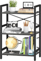 Yoobure Bookshelf Small Book Shelf, Solid Industrial 3 Tier Shelf Bookcase by Yoobure