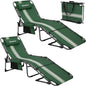KingCamp 2 Pack Folding Lounge Chair Outdoor, Tanning Chair by KingCamp