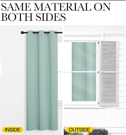 NICETOWN Kitchen Curtain Panels Blackout Draperies, Thermal Insulated Solid - Image 6