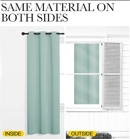 NICETOWN Bedroom Curtain Panels Blackout Draperies, Thermal Insulated Solid - Image 6