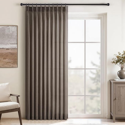 Topfinel 108 Inch Curtains 1 Panels Set, One Packs Pinch Pleat Back Tab by Topfinel