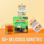Twinings Peppermint & Creamy Vanilla Herbal Tea Individually Wrapped Bags, 20 Count (Pack of 1), Formerly Buttermint, Naturally Caffeine-Free, Enjoy Hot or Iced