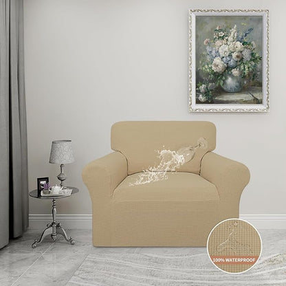 Easy-Going 100% Waterproof Chair Couch Cover, Stretch Jacquard Sofa Cover | - Image 2