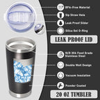 20 oz Tumbler Coffee Tavel Tumblers Bulk with Lid Stainless Steel Double Wall Vacuum Insulated Mug Powder Coated Cups fit Car Cupholder for Hot and Cold - Black, 4Pack
