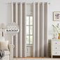 MIULEE 100% Blackout Linen Curtains by MIULEE